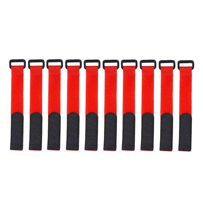 Detail view of the strong hook and loop material on a fishing rod tie strap for secure hold