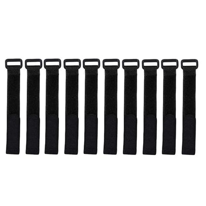 Product shot of the 10-piece fishing rod tie strap set, essential fishing gear organizer