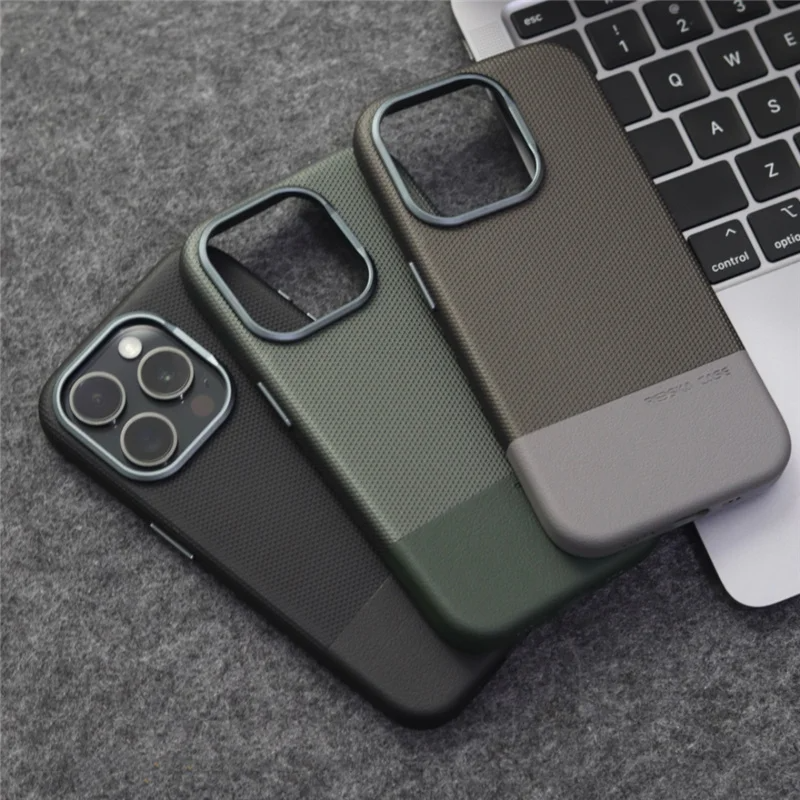 Textured iPhone case with military-grade protection. Durable, shockproof phone accessory for everyday use.