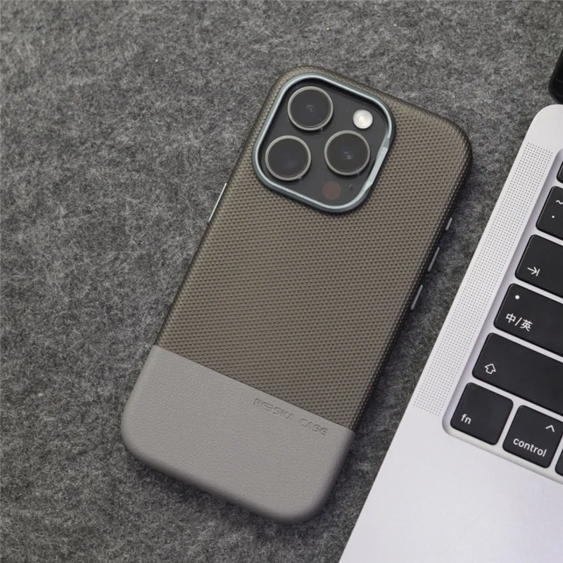Unisex textured iPhone case, military-grade protection. Shockproof, MagSafe compatible phone accessory.