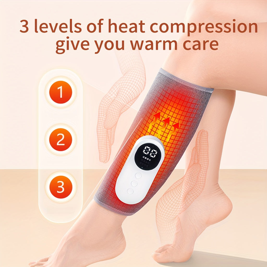 Close-up of therapeutic heated leg massager fabric, designed for optimal muscle relaxation & pain relief.