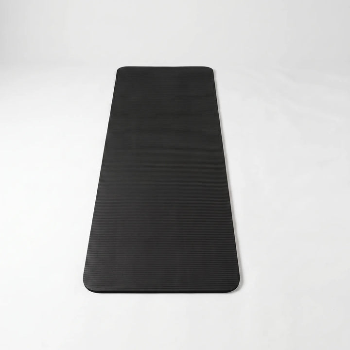 Comfortable thick yoga mat provides joint support for Pilates & home workouts. Durable NBR foam exercise equipment.