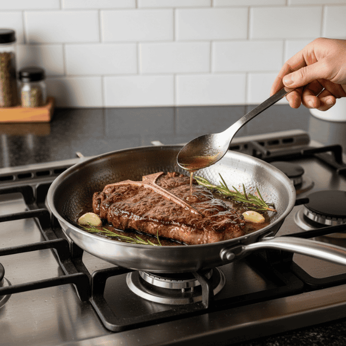 TITANFORGE Premium Titanium Frying Pan for healthy, scratch-resistant cooking. Durable, non-coated & induction safe.