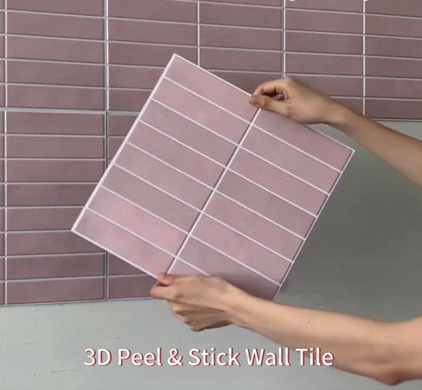 Trendy PeelLux 3D wall panels. Waterproof, heat resistant, & easy install for modern home decorating.