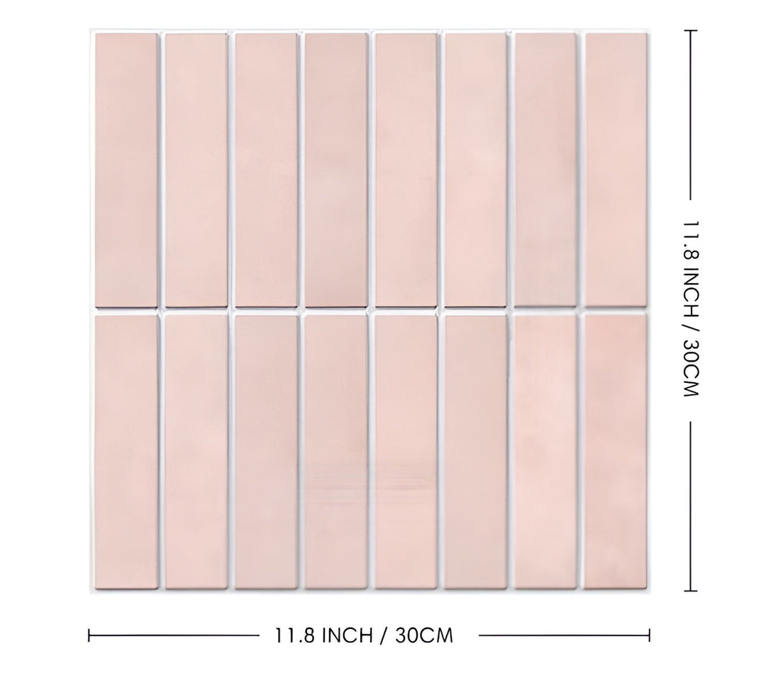 Stylish 3D ceramic look wall panels. Self-adhesive, peel & stick for quick & easy home decor updates.