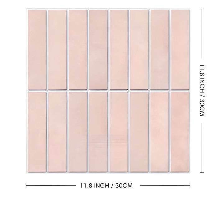 Stylish 3D ceramic look wall panels. Self-adhesive, peel & stick for quick & easy home decor updates.