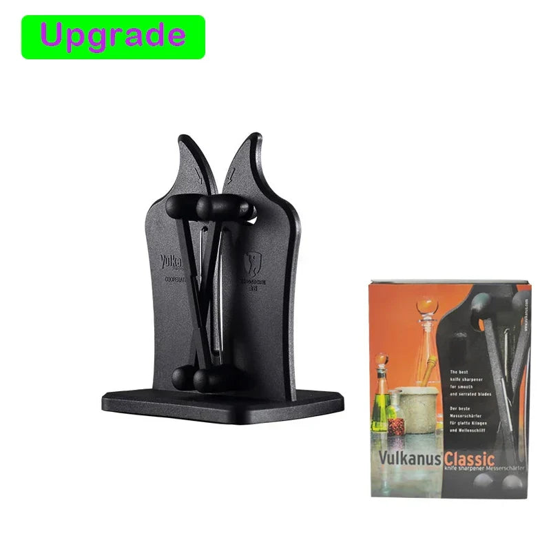 Efficient triple-action knife sharpener, a crucial kitchen utensil for precise cooking preparation.