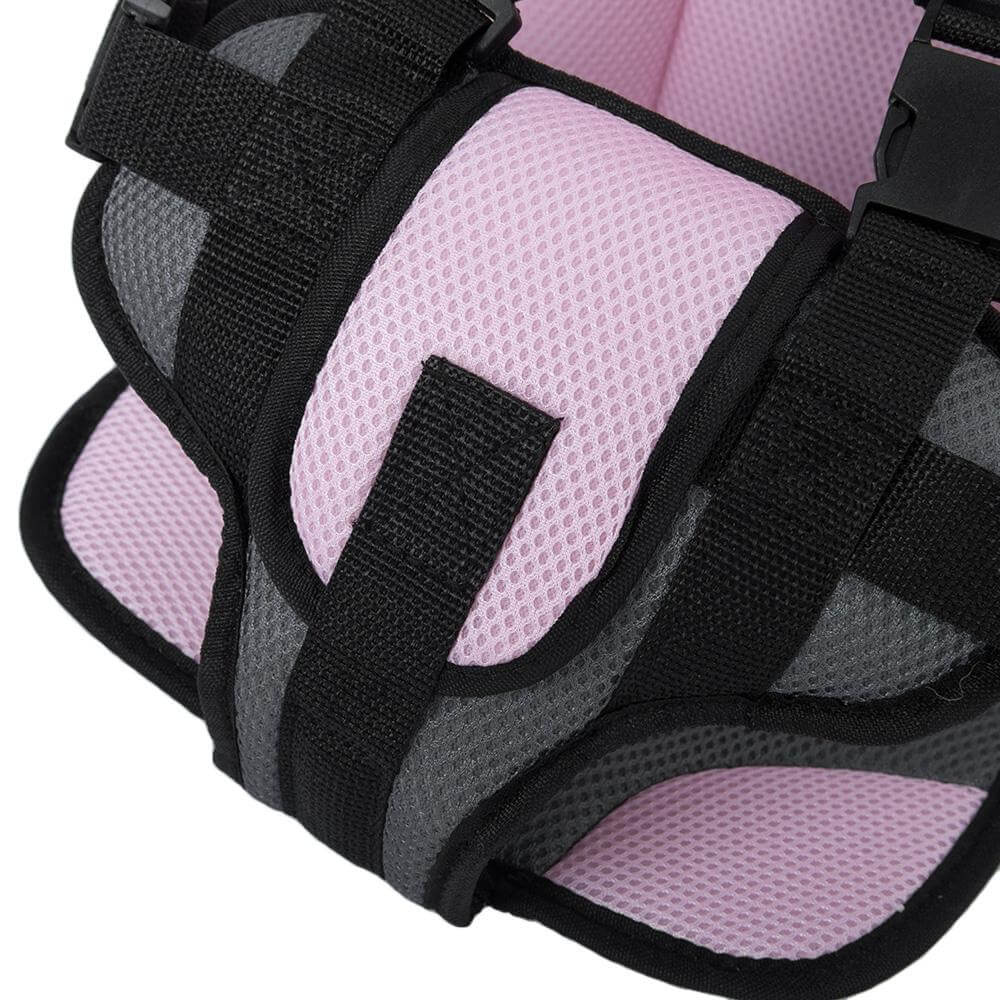 Secure 5-point harness on a children's car seat, ensuring ultimate protection & breathable comfort for toddlers.