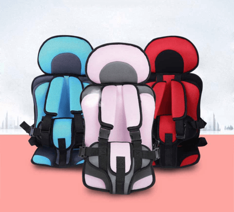 Side view of an adjustable child car seat, offering ultimate protection, comfort, and a secure 5-point harness.