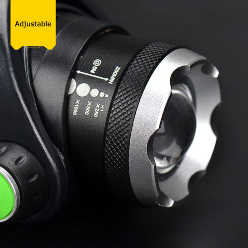 Rechargeable headlamp showcasing powerful beam for night hiking and camping