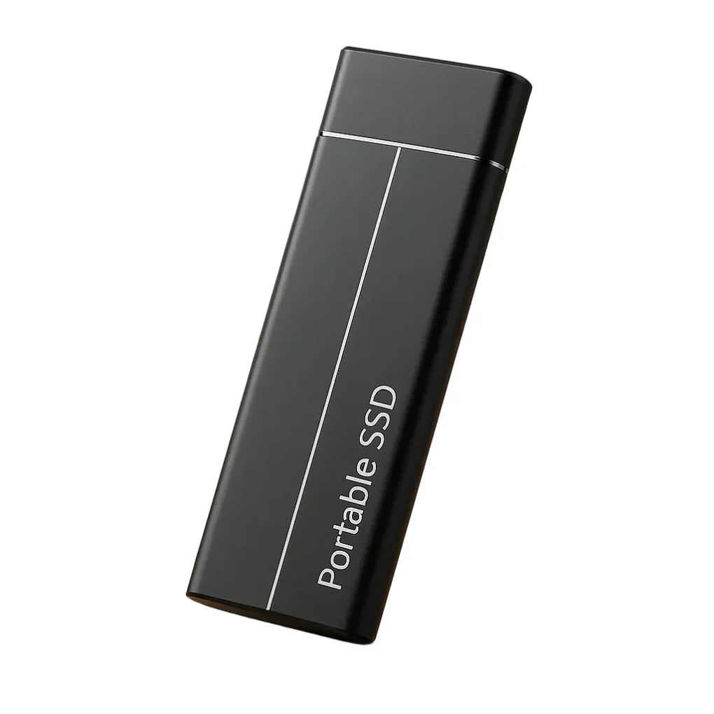 Ultra-fast 64GB portable SSD external storage with USB-C, perfect for high-speed data transfer & mobile storage.