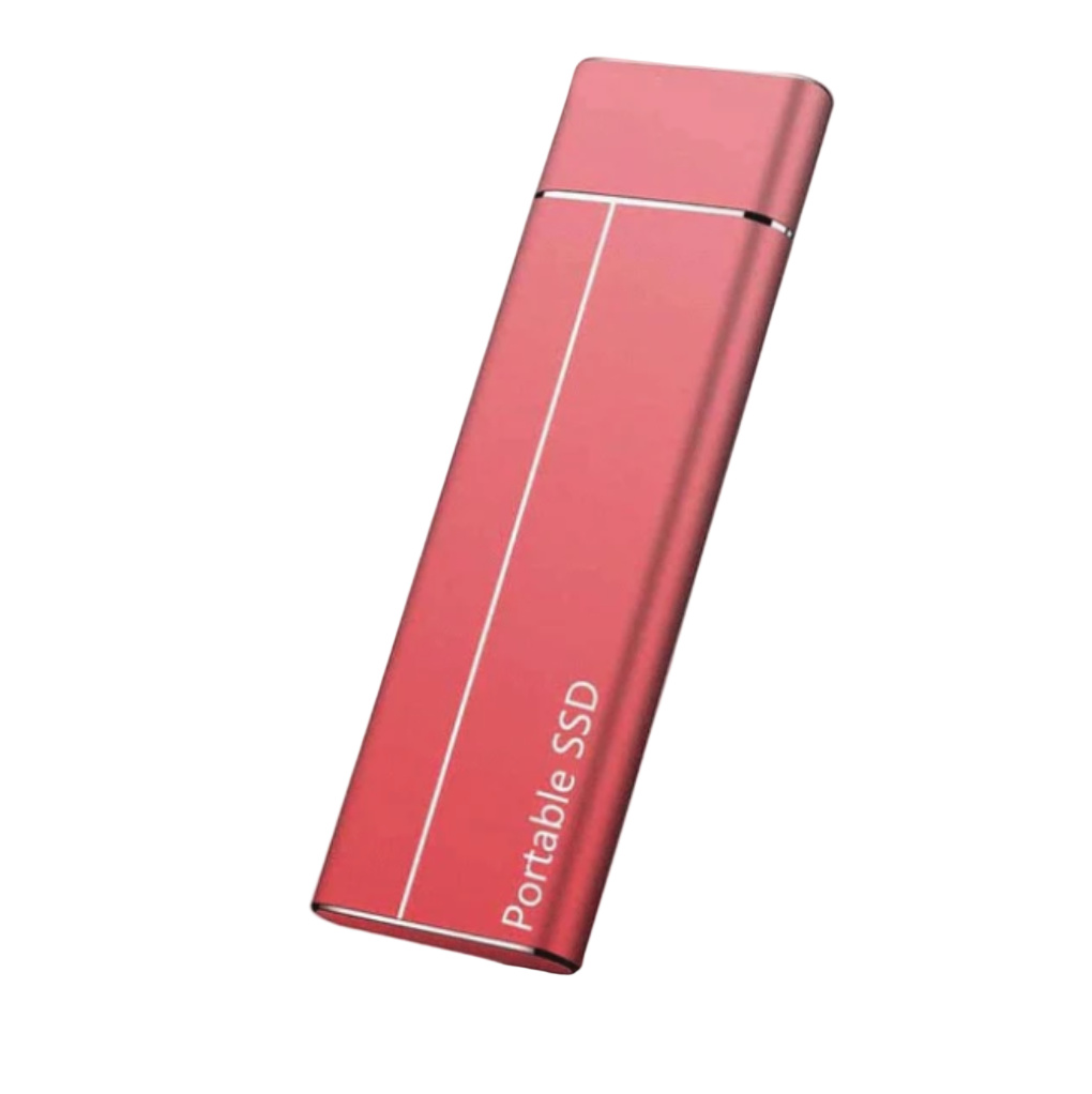 Compact 64GB portable SSD external storage, ideal for high-speed data transfer & mobile use with USB-C.