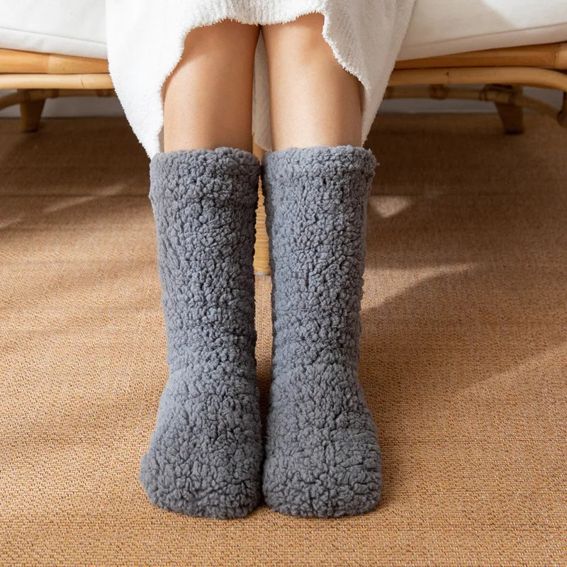 Ultra-soft women's cozy winter comfort socks, designed for ultimate warmth & relaxation. Mid-calf style.