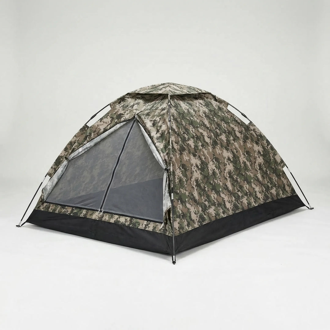 Quick pitch 3-season dome tent with sun protection, ideal for unisex camping, hiking, and outdoor adventures.