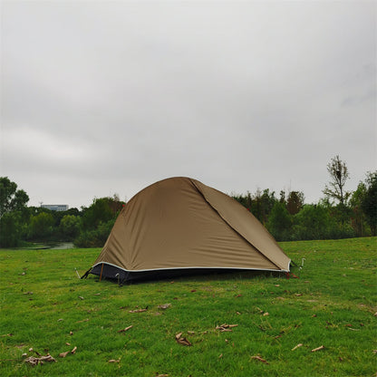 Compact all-season bivy tent for one, packed size, essential ultralight camping shelter