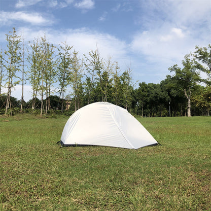 Single person bivy tent rolled up, showing its compact size for backpacking and hiking