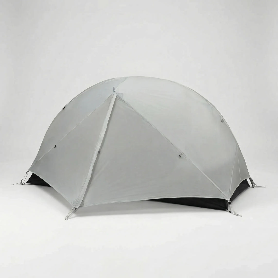 Compact ultralight 1-person hiking tent packed for backpacking. Lightweight camping gear for solo adventure portability.