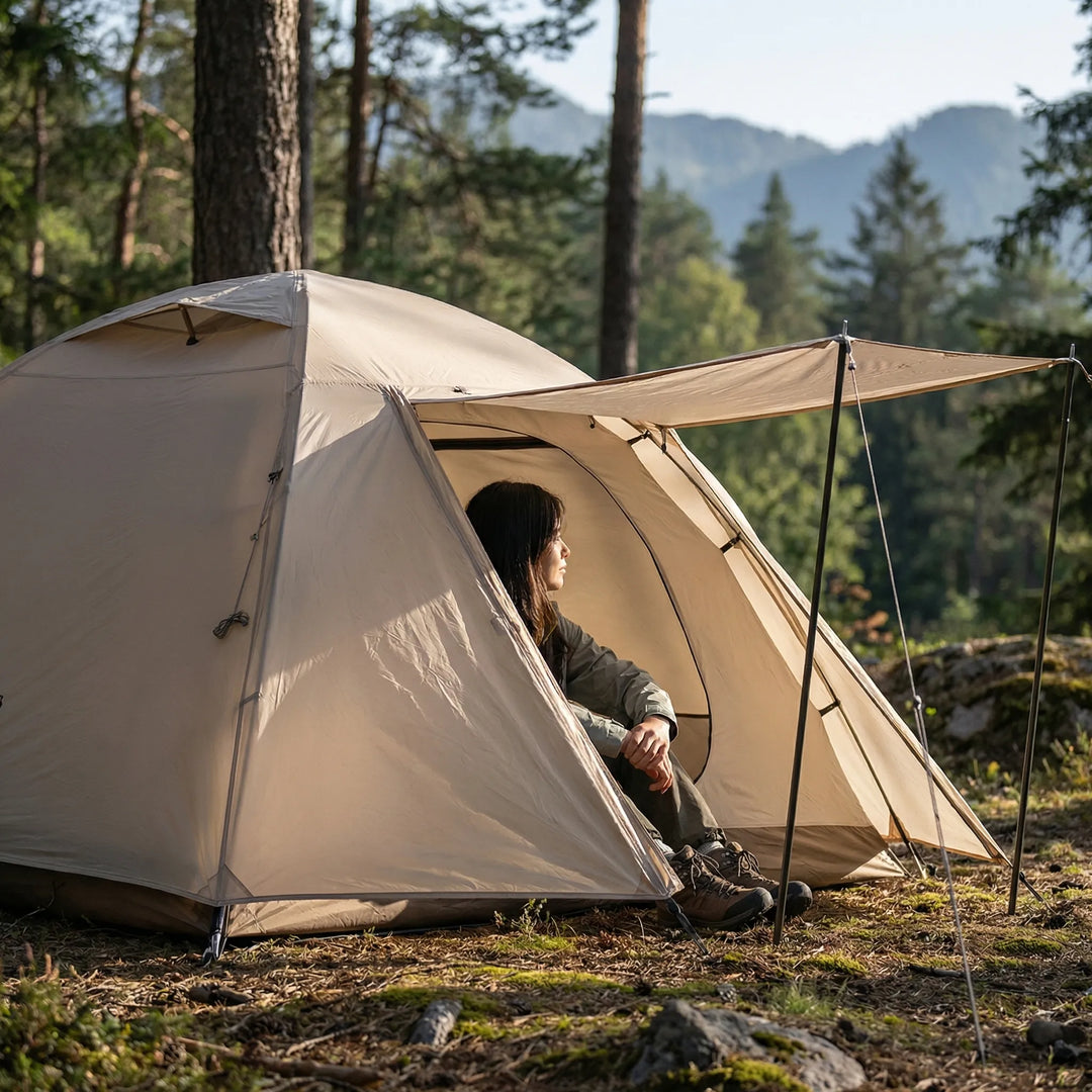 Ultralight 3-season hiking & backpacking tent in a natural setting. Perfect outdoor shelter for travel.