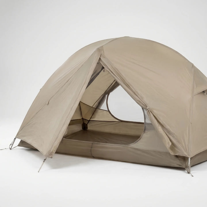 Interior view of an ultralight backpacking tent, showing spaciousness & ventilation for comfortable camping.