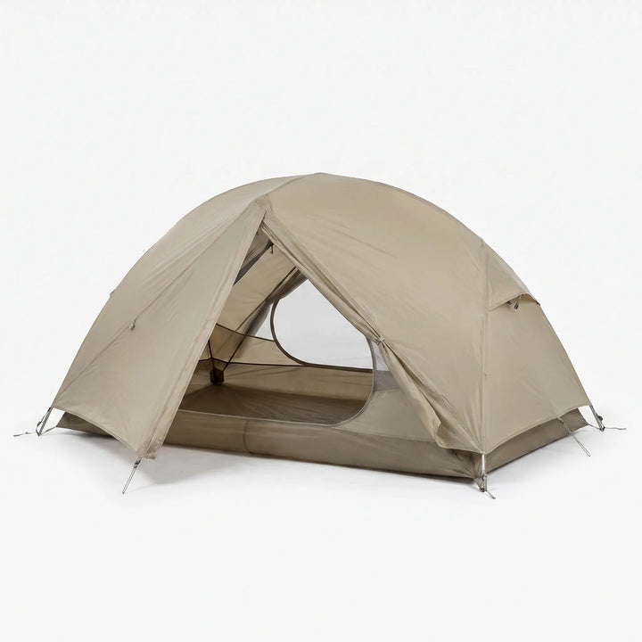 Lightweight 3-season camping gear: an ultralight backpacking tent setup, ready for outdoor adventures.