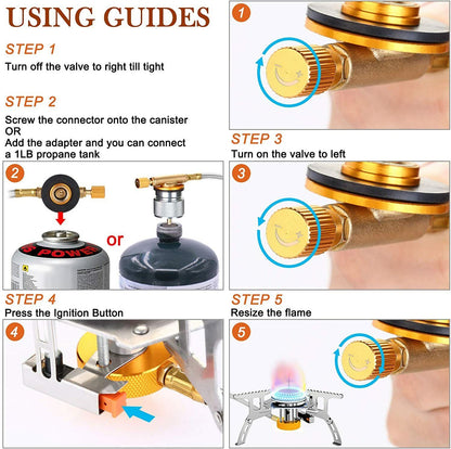 Ultralight 3700W Portable Camping Gas Stove with Piezo Ignition