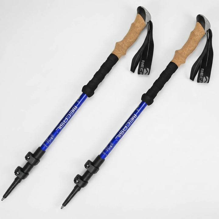 Adjustable, ultralight trekking poles (pair) for hiking & trail support. Durable, collapsible outdoor gear.