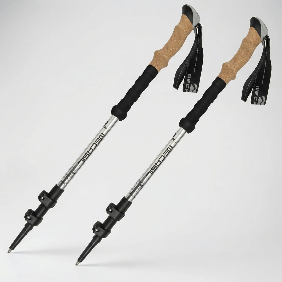 Ultralight adjustable trekking poles (pair) for hiking. Collapsible & durable for ultimate trail support.