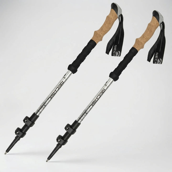 Ultralight adjustable trekking poles (pair) for hiking. Collapsible & durable for ultimate trail support.