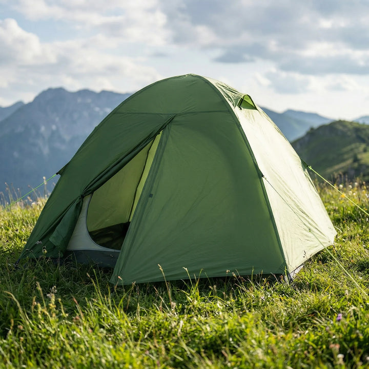 Ultralight backpacking dome tent for solo or duo camping. Lightweight 3-season hiking shelter.