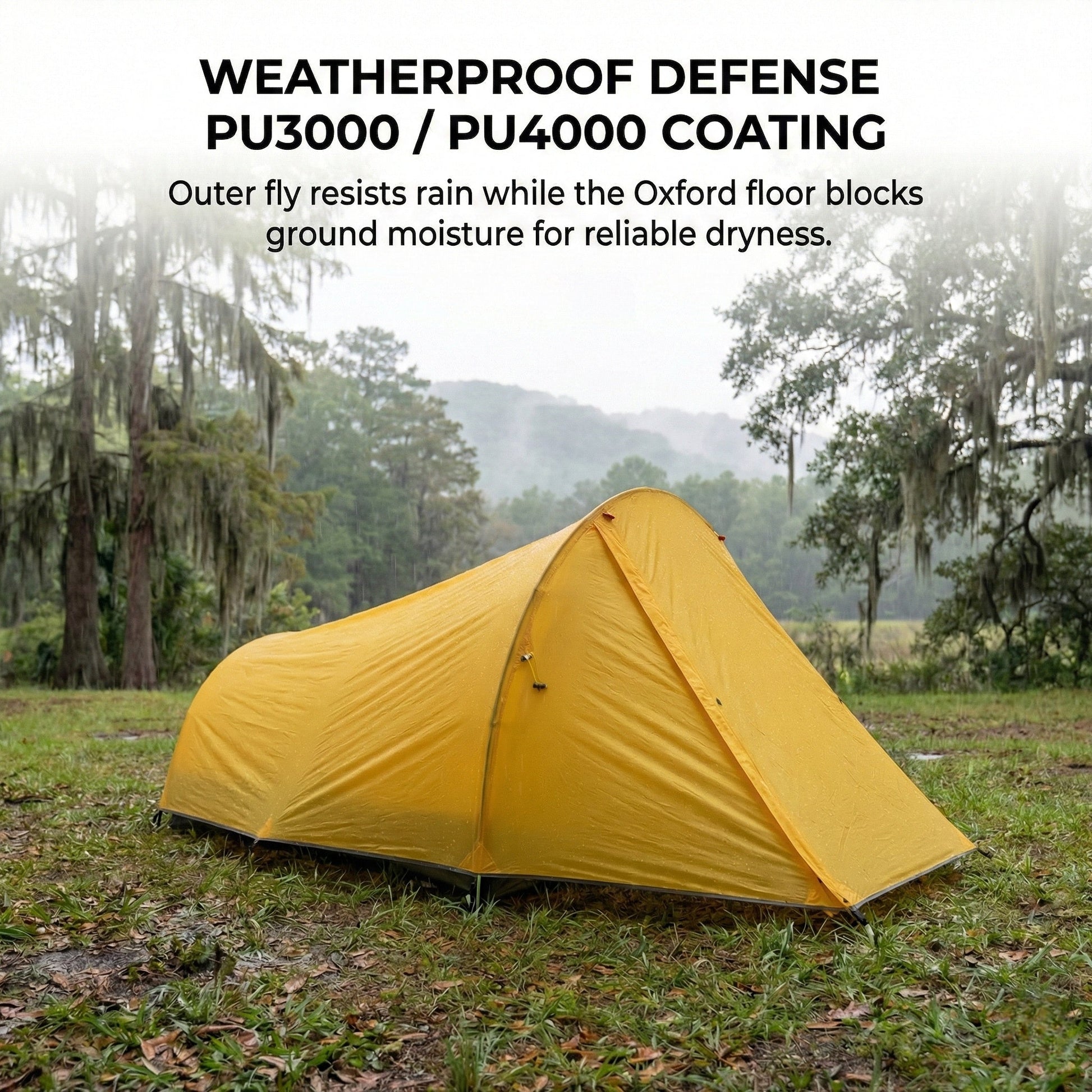 Hiking essential: 2-person ultralight tunnel tent, 1.58kg outdoor gear.