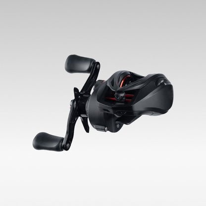 Ultralight baitcasting reel for bass fishing, black finish, left-hand retrieve, ergonomic handle, 12 BB for smooth casting