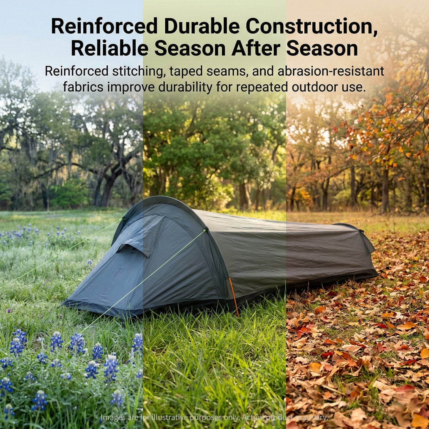 Person resting inside an ultralight bivy tent, showcasing interior space.