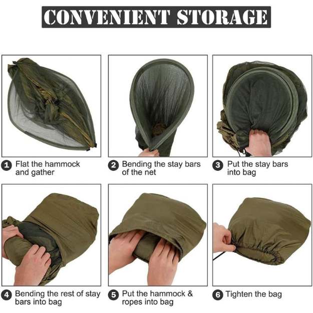 Compact camping hammock with an integrated mosquito net, a must-have for ultralight outdoor gear
