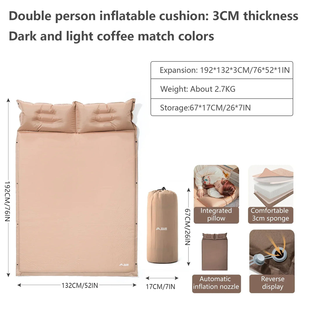 Rolled up ultralight sleeping pad for backpacking. Compact, portable camping gear for easy outdoor adventures.