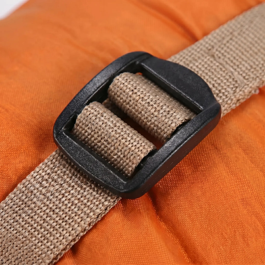 Spacious adult envelope sleeping bag, ultralight & portable outdoor gear for camping adventures.