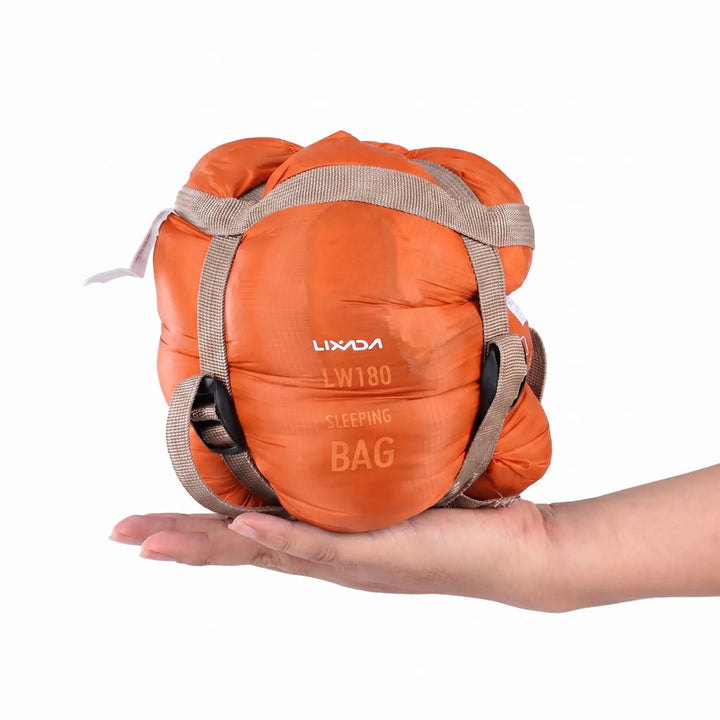 Featherlight adult ultralight sleeping bag, ideal compact outdoor gear for backpacking & camping.