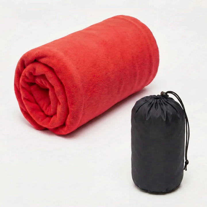 Adult ultralight fleece liner, adds warmth to sleeping bags for camping & travel.