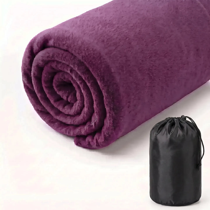 Travel-friendly fleece sleeping bag liner for hotels, hostels, and outdoor camping trips.