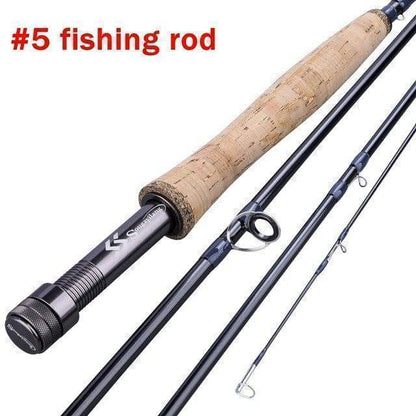 Fly fishing rod and reel combo, highlighting its ultralight design, ideal for an angler's outdoor adventure.