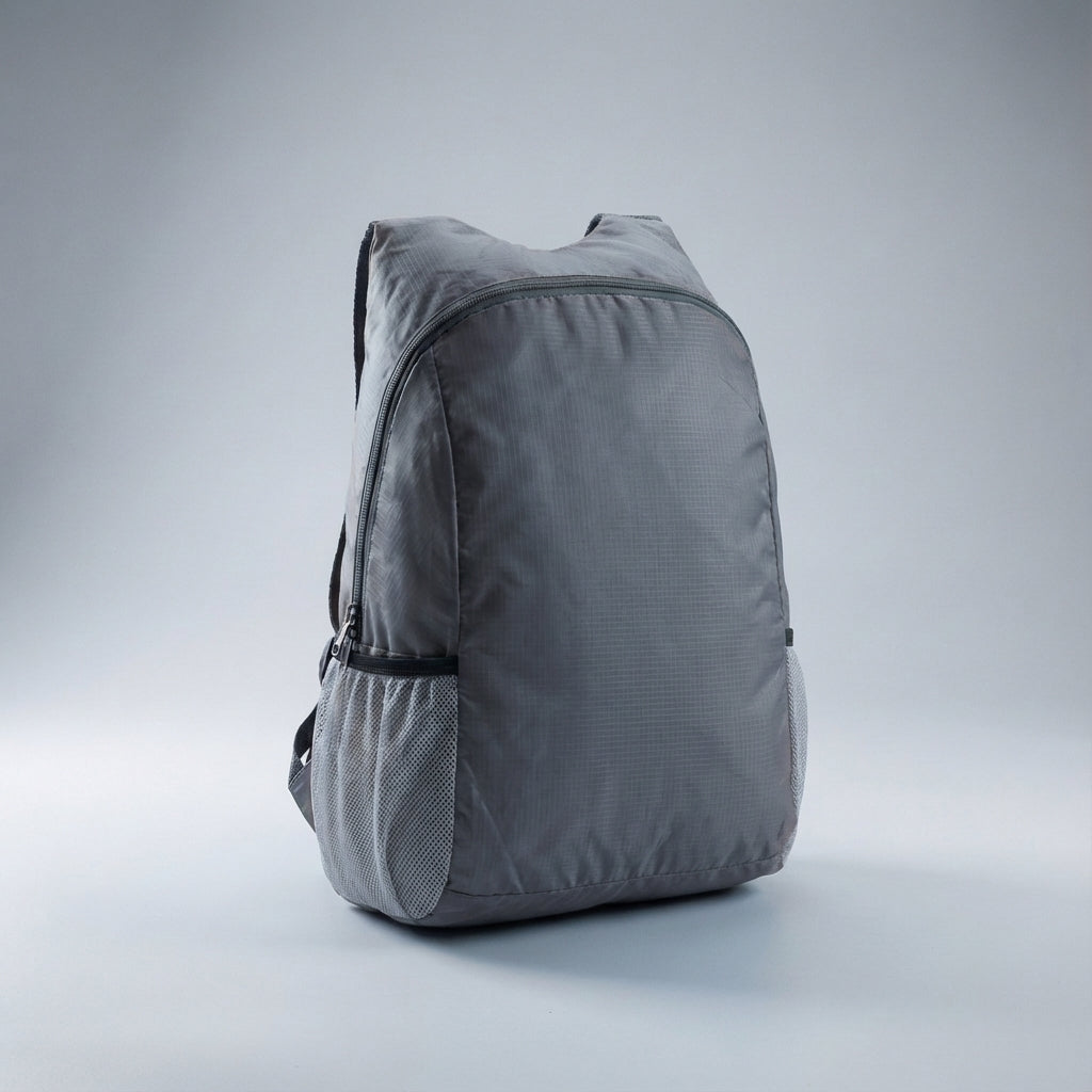 Ultralight foldable travel daypack. Unisex water-repellent backpack with back pocket for compact storage.