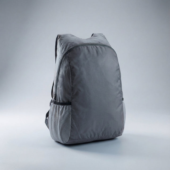 Ultralight foldable travel daypack. Unisex water-repellent backpack with back pocket for compact storage.