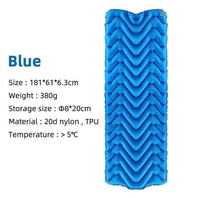 Compact camping gear: a rolled-up inflatable sleeping pad, perfect for ultralight travel