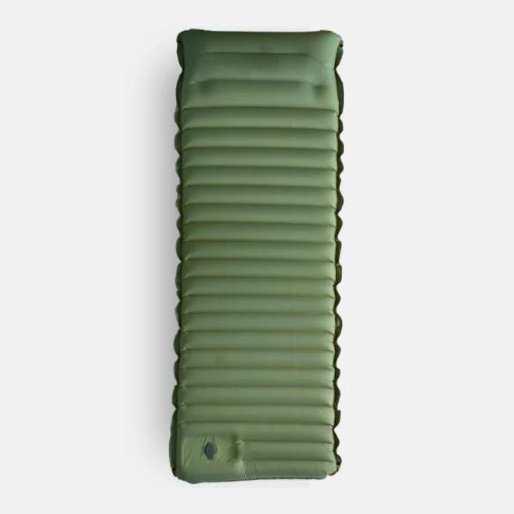 Ergonomic ultralight sleeping pad, designed for maximum comfort during camping and hiking trips.