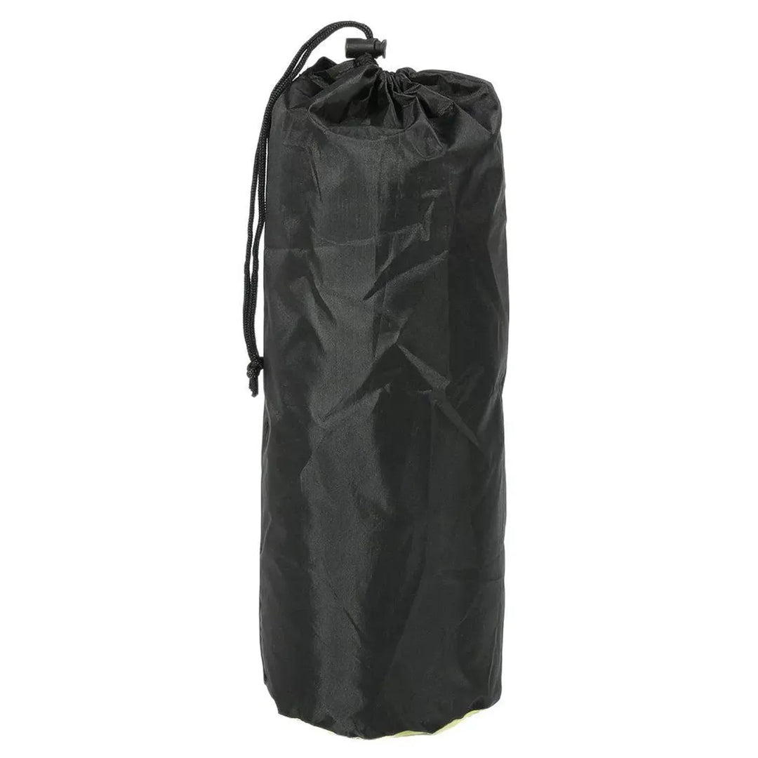 Unisex 1-2 person pyramid tent, used in rain, demonstrating its weather resistance.