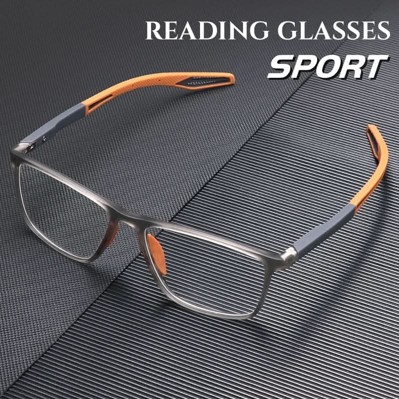 Ultralight unisex progressive reading glasses for seamless vision correction at all distances.