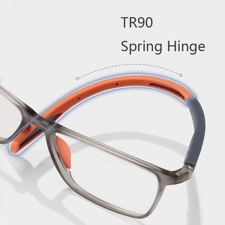 Age-friendly ultralight progressive glasses for optimal near and distance vision correction.