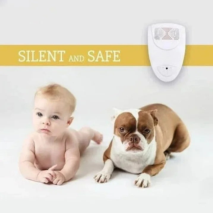 Compact ultrasonic bed bug & insect killer. Provides silent, pet-safe pest management for your home.
