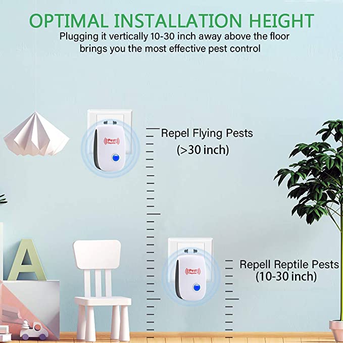 Pet-safe ultrasonic pest repeller ensures silent home protection from rats, mice, and insects.