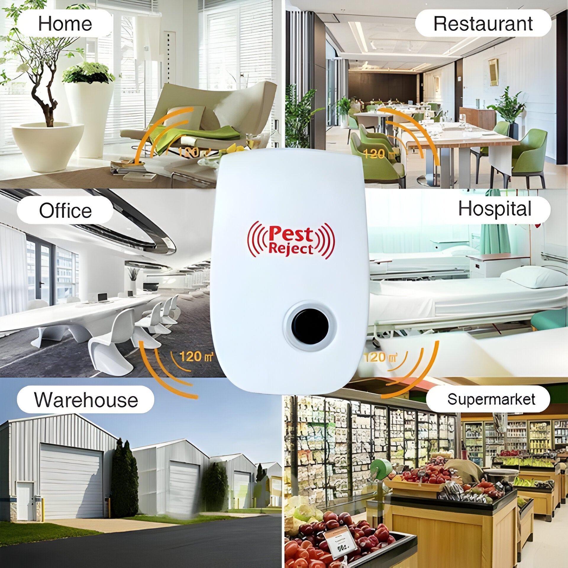 Weatherproof ultrasonic squirrel repeller for garden use. Eco-friendly outdoor pest & rodent deterrent.