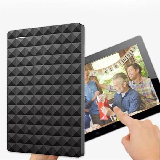 Compact 10TB portable external hard drive, ideal for on-the-go data backup with high-speed USB 3.0 connectivity.